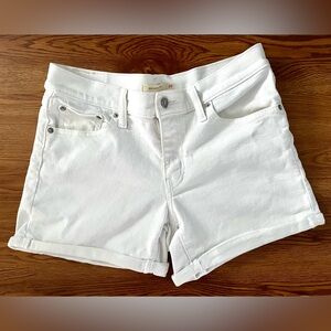 Levi's White Denim Shorts